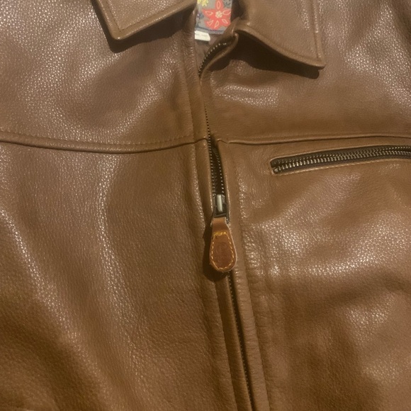 Teen Girls' XS (0-2) Timeless Classic- Casey Park Co Ltd-Brown Leather Jacket - Picture 4 of 15